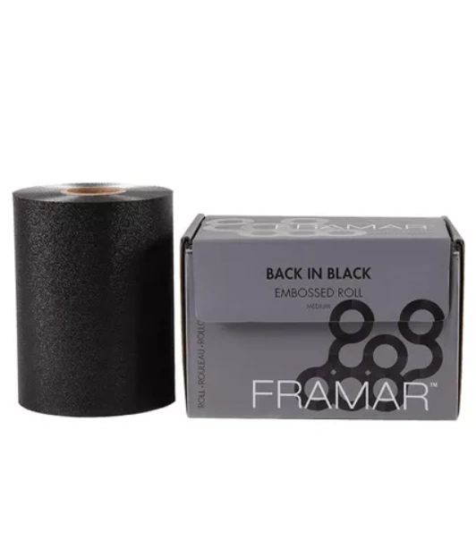 Framar Embossed Roll Medium Black melírfólia 100m (SKU: 12019) képe 1